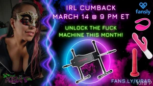 Streams resume this friday and the official irl cumback is march 14th