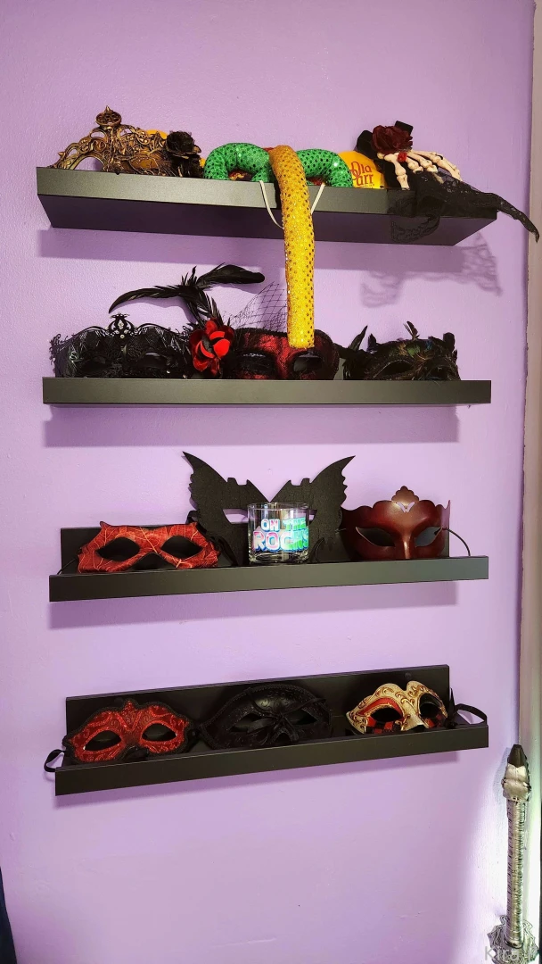 New mask shelves are up i m hyped for my irl cumback this friday kirap 