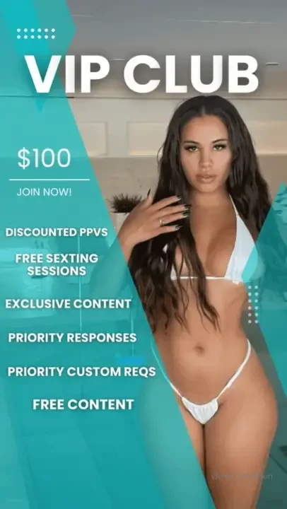 I m starting a vip club vip gives you exclusive access to my most 