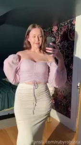 Lavender lady fyp dress skirt panties tits curvy petite skinny tiny