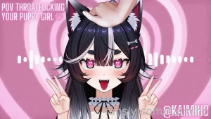 Puppy girl servicing you while you pat her head and fill her tight