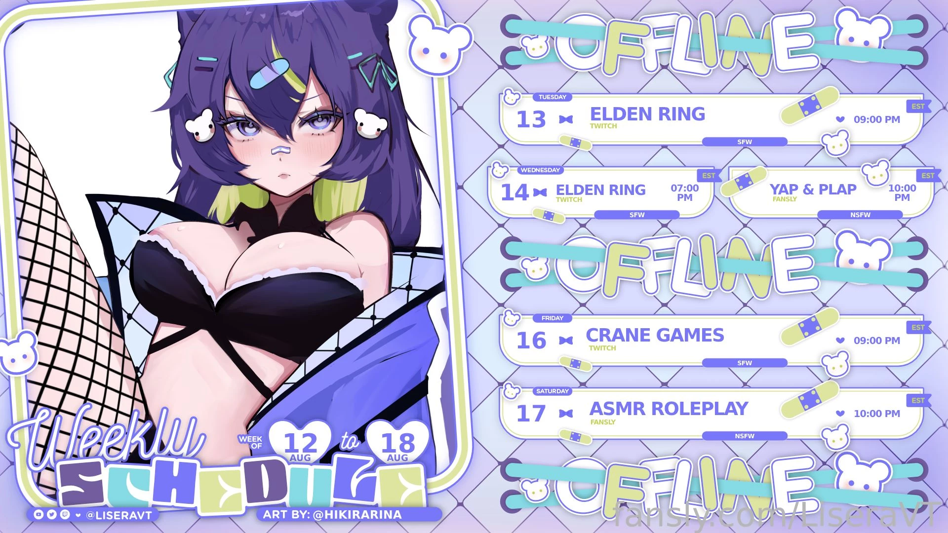 This weeks schedule playing some elden ring and variety on twitch this 