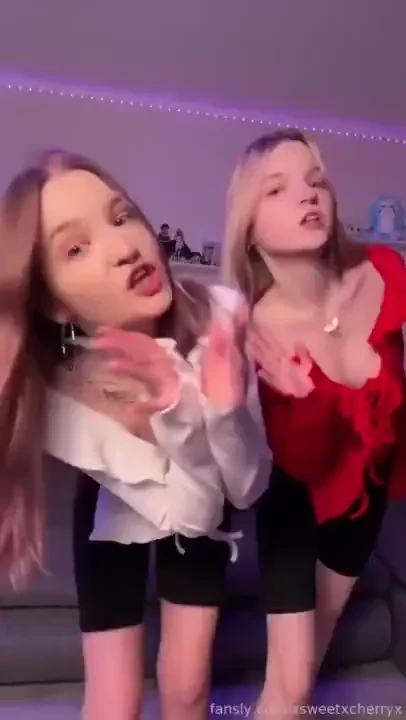 Haha we like to make fun videos fyp twins teen collegegirl 18 tease 