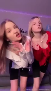 Haha we like to make fun videos fyp twins teen collegegirl 18 tease