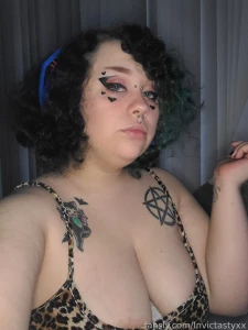 Big tiddy goth gf anyone fyp goth alt boobs nipples bigareola tattoos