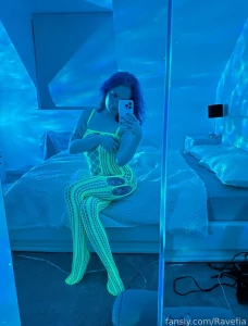 How s your friday night going cyber egirl lingerie neon glowinthedark