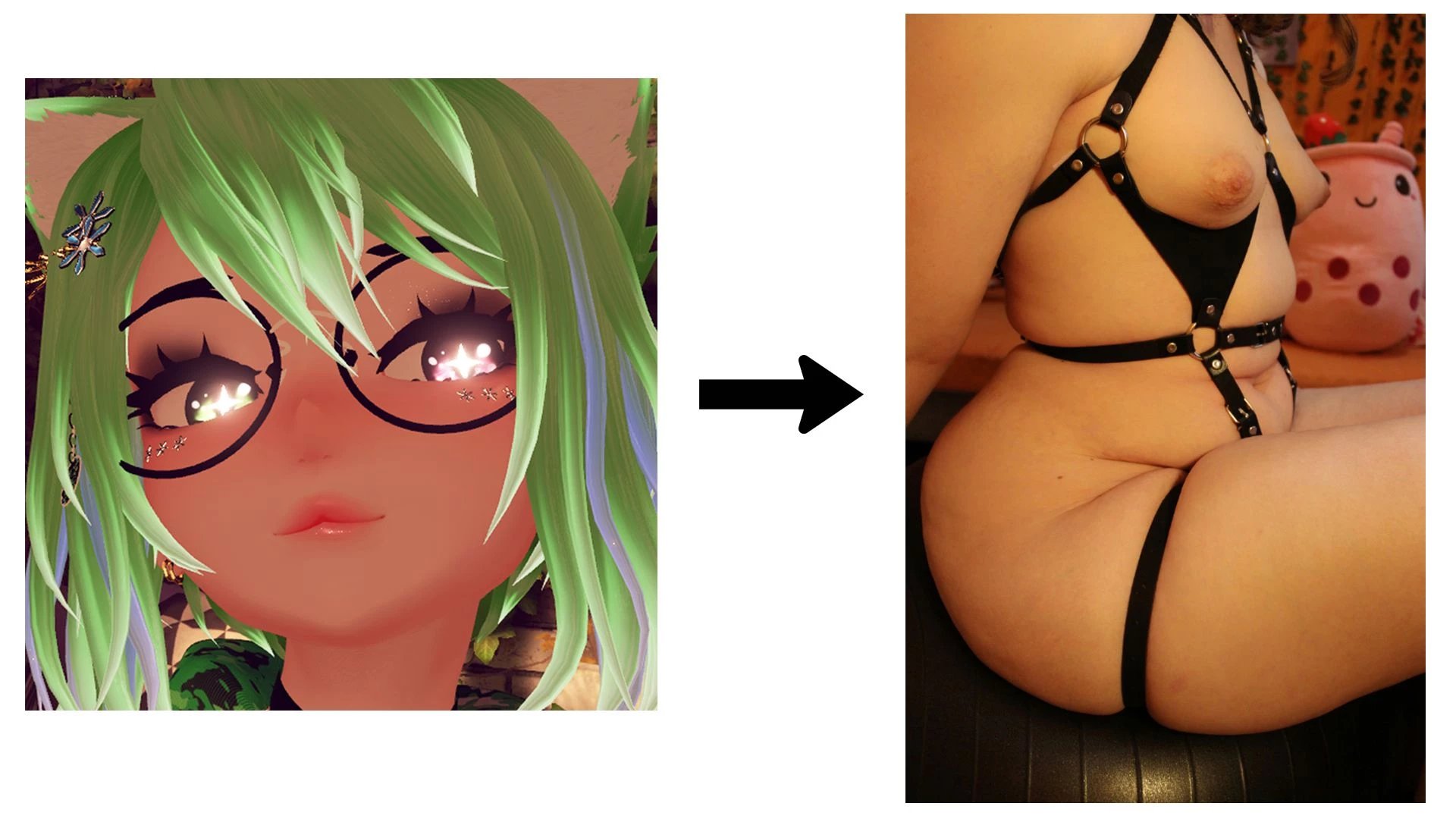 Profile picture vs irl body is crazy hehheheheheh vtuber lewdtuber 