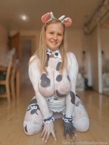Cow cosplay today i am a cow girl with huge milkers strong thick part 4
