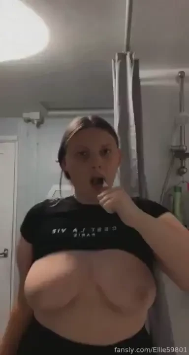 Goodnight cum watch my titties while i brush my teeth before bed part 6 