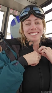 I went skiing with my sister this weekend and she dared me to flash my