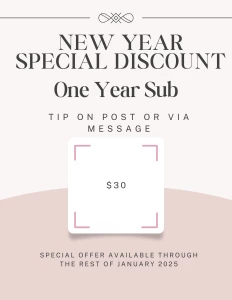 Hi hi everyone to celebrate the new year i will be offering a year sub