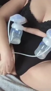 The inner leg caress helps with the milk production