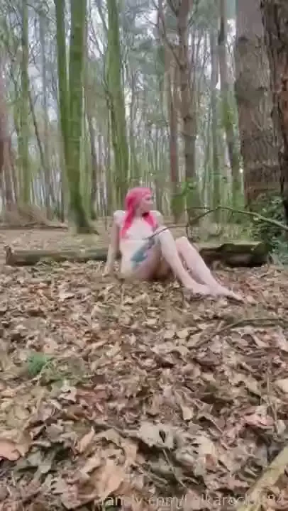 Behind the scenes shooting nudes in the woods outside public naked ass 
