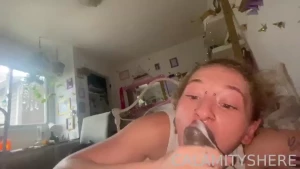 Gulping down a massive load this afternoon darkblackr0se