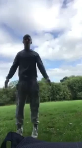 Doing jumps in my trackie bottoms smashed it
