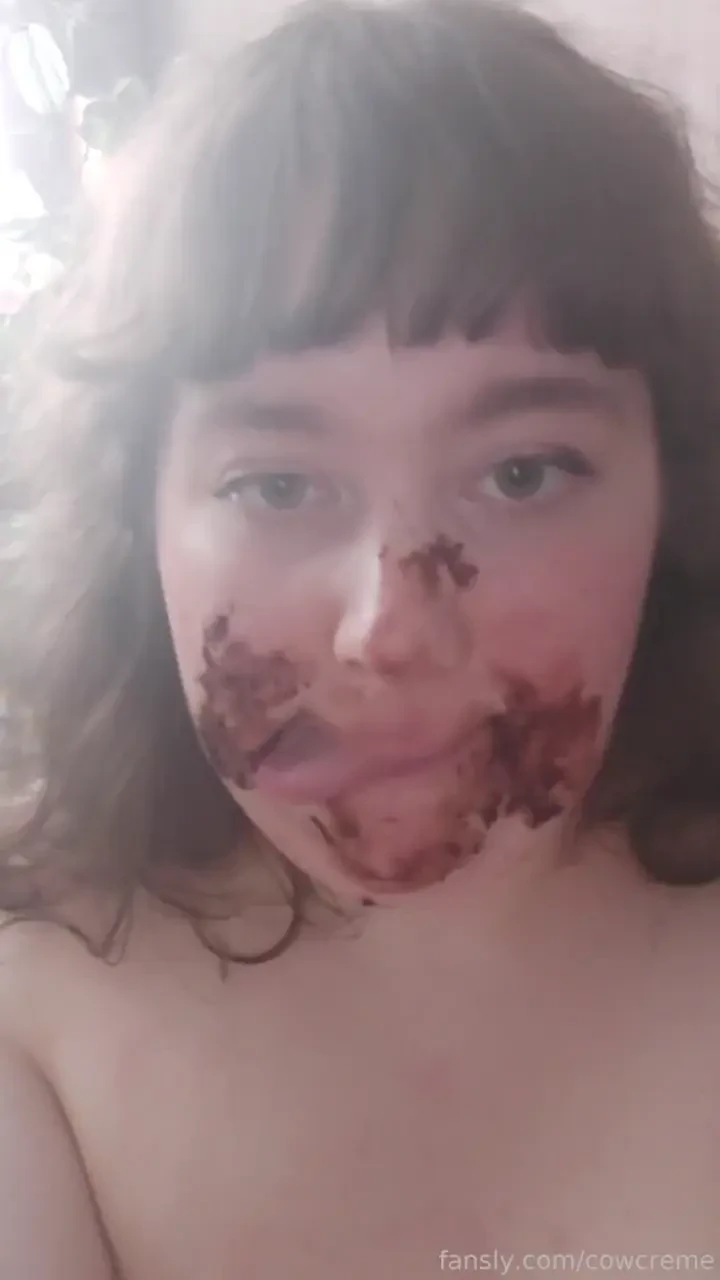 The aftermath of a custom video eatingfetish chocolatecake feedee 