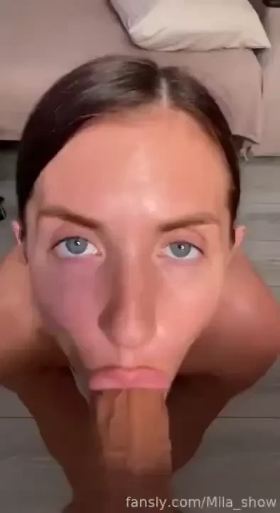 Greedily sucking your cock until you fill my mouth with hot cum pov 