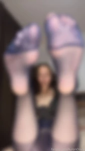 Funny face and cute nylon feet combo nylonfeet soles feet nylonsoles