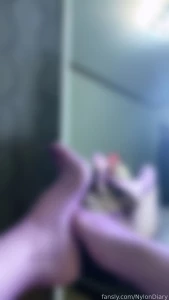 One of my fav colored seamless nylons look like neon lighted body