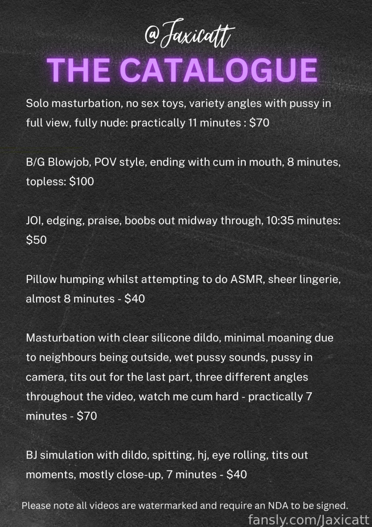 The catalogue it gets updated monthly and it is the most explicit part 1 