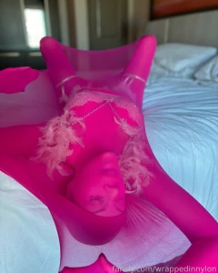 Wrapped in nylons and stuffed in a cocoon encasement nylons pantyhose part 1