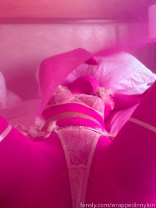 Wrapped in nylons and stuffed in a cocoon encasement nylons pantyhose