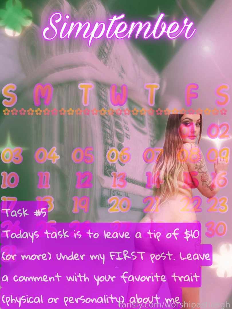 Simptember challenge day 5 todays task is to leave a tip of 10 or more 