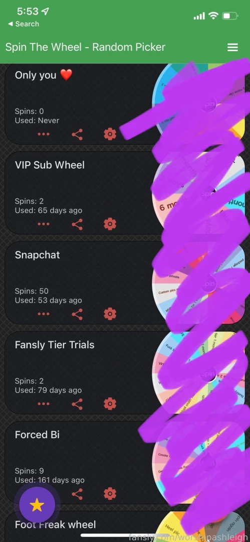 Feelin lucky needing a rush choose any of my wheel spins part 1 