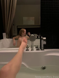 Will you keep me company bath wet foot naked thin body shower fyp