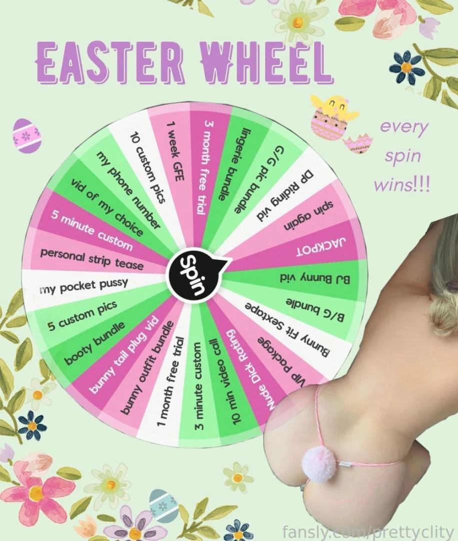 Back by popular demand easter spin wheel every spin wins this is just 