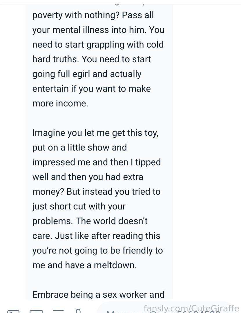 Who the hell talks to people like this i actually haven t received a part 1 