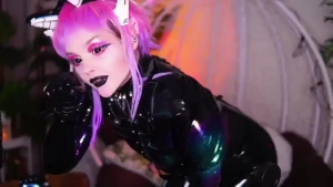 Fyp foryou ass booty egirl vibrator goth lips video mistress latex part 2