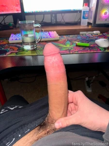 My cock dripping milk