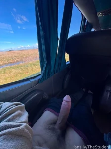 I get too hot on the bus trip fyp travel bus big cock student