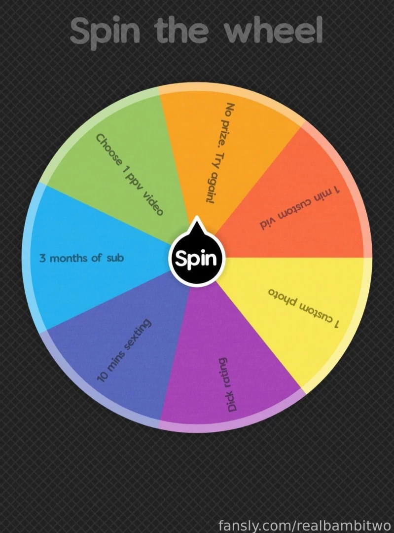 Spin the wheel and win one of these amazing prizes now 1 spin 15 2 