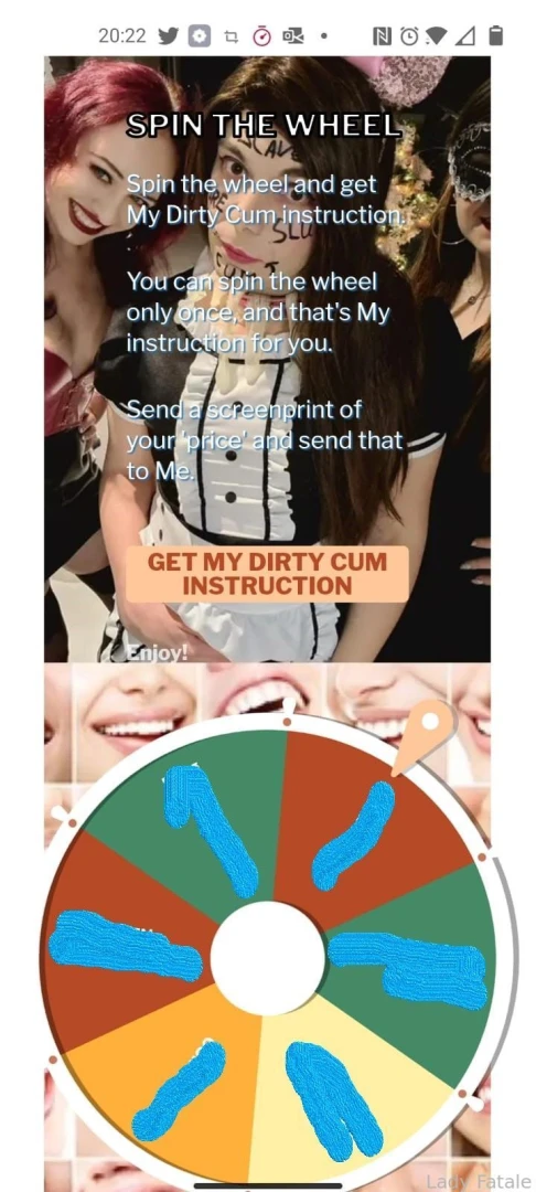 Play my spinwheels now femdom dominatrix domination domme mistress 