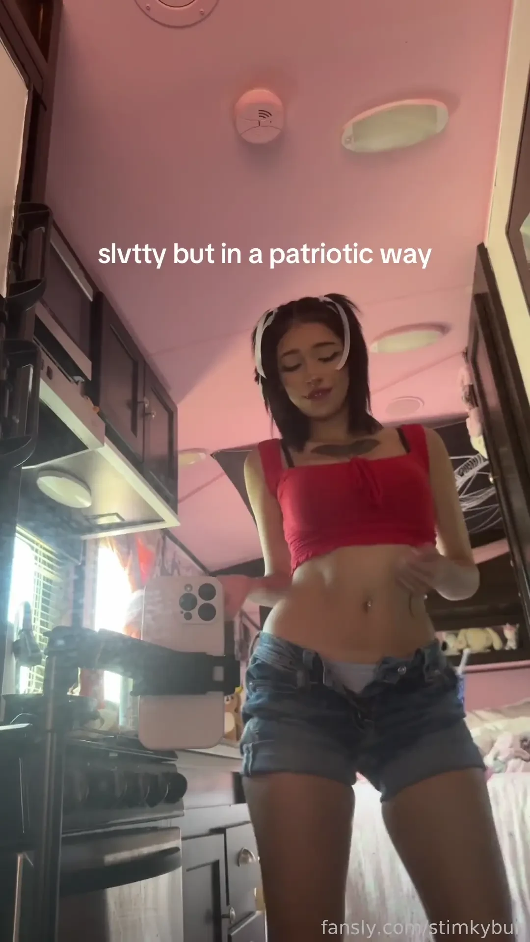 Happy 4th everyone lt 3 egirl ass bootyshorts cute inked dance braces 