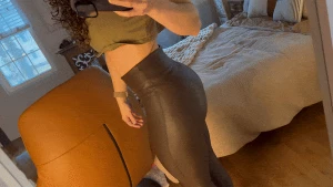 Thursday threads keeping it casual leather croptop flattummy