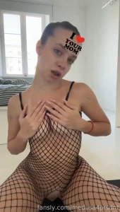 Feeling playful in my fishnet dress fyp tits smalltits nipples