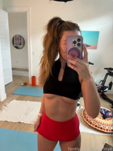 Caught the mirror staring can t blame you selfie smallboobs smalltits