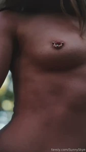 So good you get goosebumps outdoors forest flashing pierced nipples