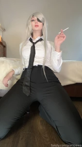 Will you light my cigarette cosplay chainsawman manga hips bigass