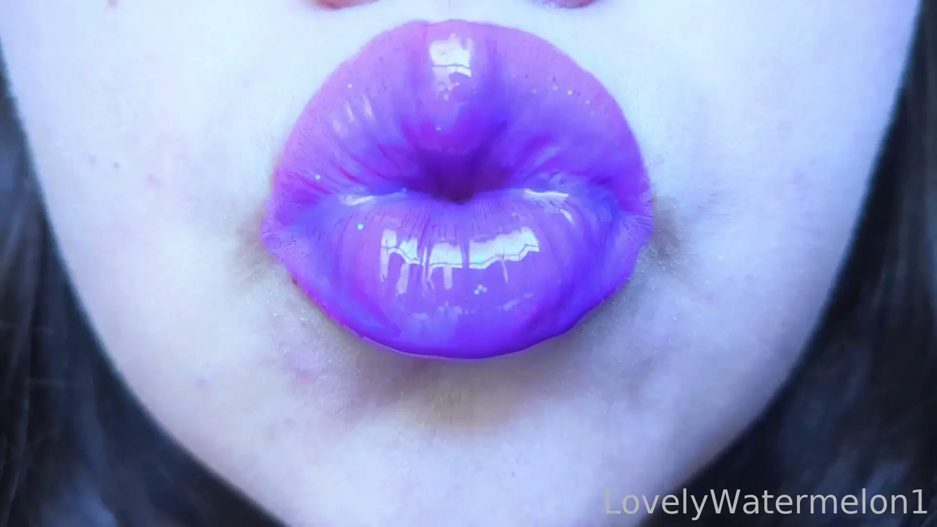 My lips drip with a soft pastel shine thick glossy and impossible to 