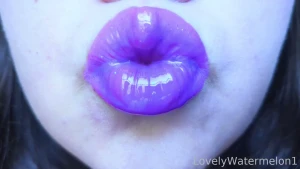 My lips drip with a soft pastel shine thick glossy and impossible to