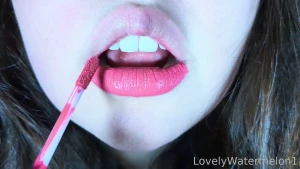 Wrapped in a pout of bubblegum pink these lips glisten like sugar