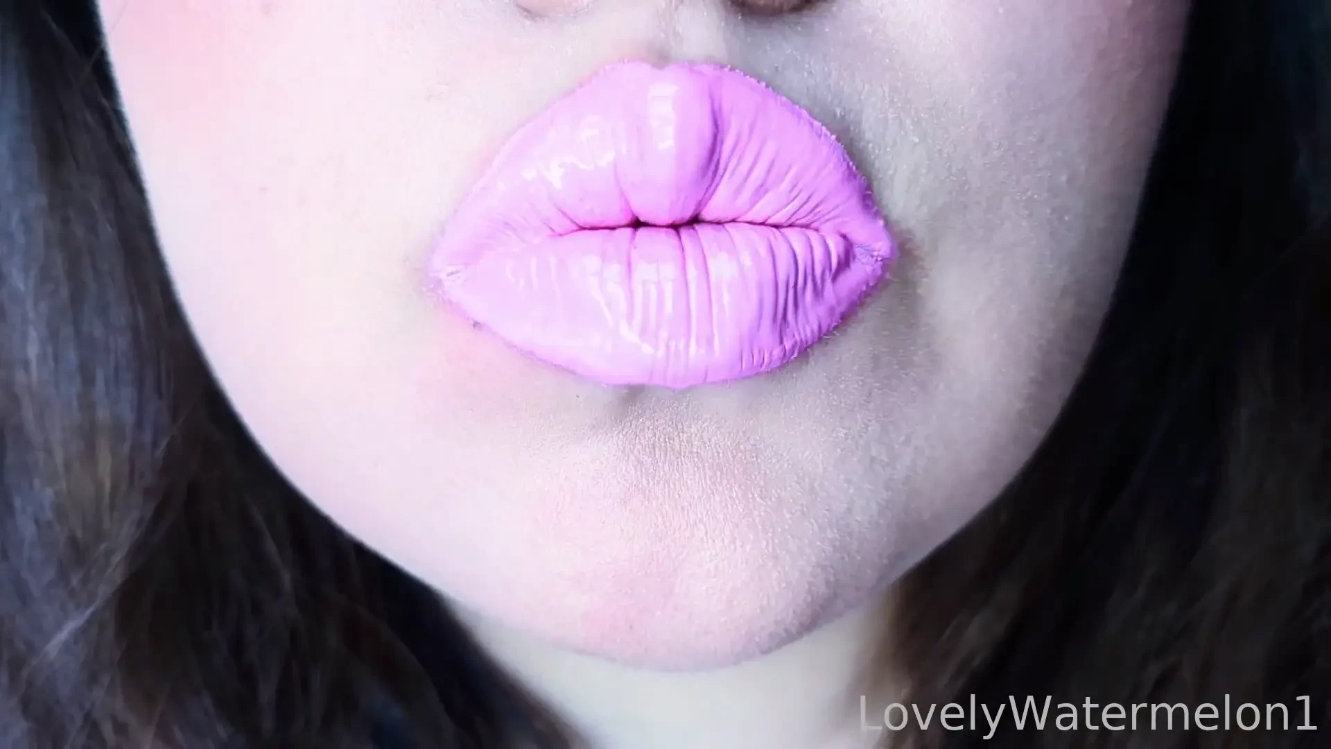 Pucker up sweetie these glossy pink lips are ready to leave you 