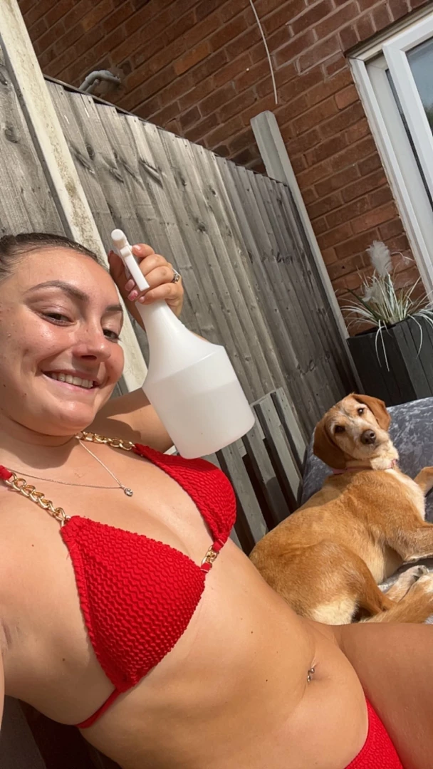 thekatiex - Getting some tan with my fur baby 