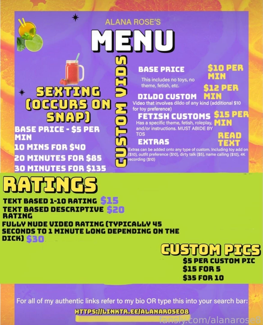 My updated menu as of 05 21 24 if you ve seen the original of this you part 1 