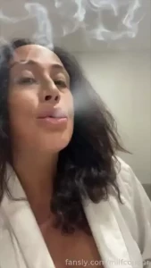 Smoking fetish blowing clouds while playing with my pussy milf smoke