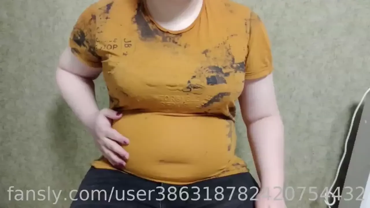 Chubby gorgeous girl fat belly belly 